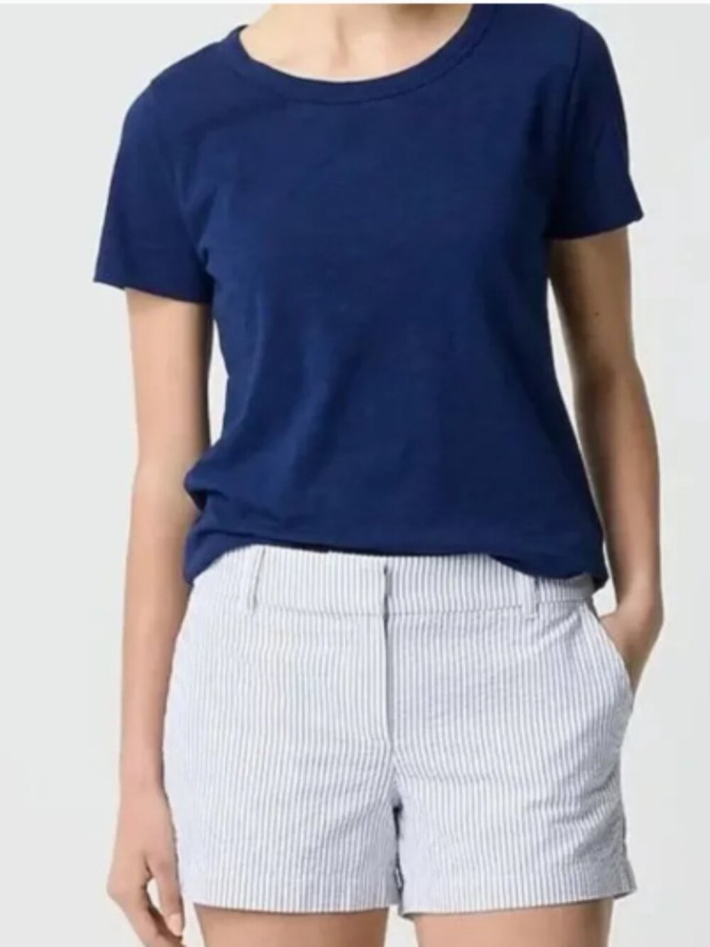 NWT Marc New York Seersucker Chino Shorts, Blue/White Stripes - Size 8